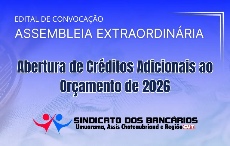 Sindicato de Umuarama convoca Assembleia para discutir Suplementação Orçamentária